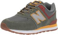 👟 stylish and sturdy: new balance kids' 574 v1 camp lace-up sneaker logo