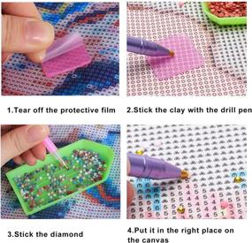 img 1 attached to 🎨 Ultimate Diamond Painting Glue Clay Embroidery Cross Stitch Kit: 54-Piece Organizer Box for DIY Painting Wax, Drilling Mud, Accessories, and Nail Tools