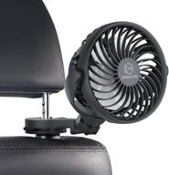 🔋 stay cool on the go with lemoistar battery operated usb baby car fan - 4 speed, 360 degree rotatable cooling air small personal fan for car, rear seat passenger, dog, kids & more! logo