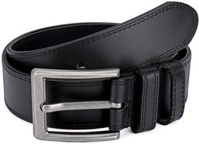 img 4 attached to Genuine Leather Casual 👔 Anti-Scratch Men's Belt Accessories by MOZETO
