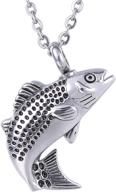 hooami fish charm pendant: exquisite cremation jewelry for ashes - memorial urn necklace logo