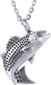 img 4 attached to HooAMI Fish Charm Pendant: Exquisite Cremation Jewelry for Ashes - Memorial Urn Necklace