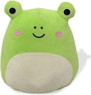 🐸 super soft 8-inch frog plush: adorable stuffed animal pillow for lumbar support and home decoration logo