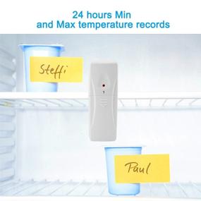 img 3 attached to 🌡️ Stay Informed and Worry-Free: Freezer Thermometer with Alarm and Digital Display including 2PCS Sensor for Min/Max Monitoring