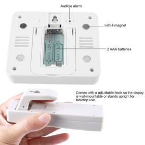 img 1 attached to 🌡️ Stay Informed and Worry-Free: Freezer Thermometer with Alarm and Digital Display including 2PCS Sensor for Min/Max Monitoring