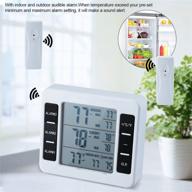 🌡️ stay informed and worry-free: freezer thermometer with alarm and digital display including 2pcs sensor for min/max monitoring logo