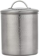 glamorous gunmetal storage canister: amici 💎 home metal can, 104 fluid ounces, matte silver логотип