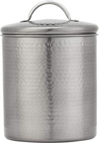 img 2 attached to Glamorous Gunmetal Storage Canister: Amici 💎 Home Metal Can, 104 Fluid Ounces, Matte Silver