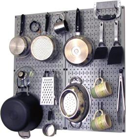 img 4 attached to 🧲 Efficient Kitchen Storage: Wall Control Pegboard Organizer for Pots and Pans with Grey Board & Black Accessories