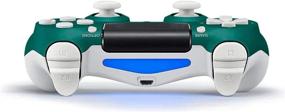 img 1 attached to 🎮 YU33 Alpine Green Wireless Controller for PS4 with 1 Pack Cables and 2 Rainbow Caps - Enhanced Joystick with Touch Pad, Stereo Headset Jack, and Dual Motors (2021 Edition)
