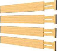 🍽️ organize your kitchen with vaisoz bamboo drawer dividers – 4 pack, adjustable & expandable" логотип