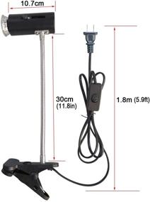 img 3 attached to 🐢 Heat Lamp for Reptiles Turtle - STBTECH Clamp Lamp Holder with 50W Halogen Bulb - Ideal Heating Lamp for Reptile and Amphibian Habitat Basking