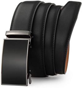 img 3 attached to 👔 Stylish Ratchet Automatic Black Trim Fit Belts for Men: 35mm Wide, 005 110 TAN - Must-Have Accessories!