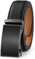 👔 stylish ratchet automatic black trim fit belts for men: 35mm wide, 005 110 tan - must-have accessories! logo