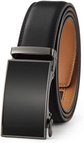 img 4 attached to 👔 Stylish Ratchet Automatic Black Trim Fit Belts for Men: 35mm Wide, 005 110 TAN - Must-Have Accessories!