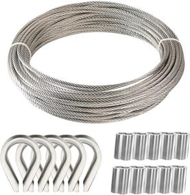 img 4 attached to 🔗 High-Quality T316 Stainless Steel Wire Rope Cable 1/8 7x7 - 100 Feet Length: Ideal for Various Applications.