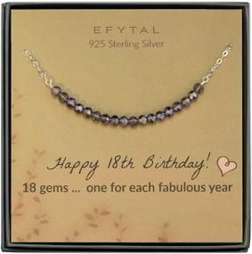 img 4 attached to 🎂 EFYTAL 18th Birthday Gifts: Sterling Silver Necklace with 18 Beads - Perfect Jewelry Gift Idea for 18 Year Old Girls