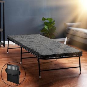 img 4 attached to Portable LiteBed Folding Bed with Memory Foam Mattress - Luxurious Foldable Bed with Frame - Foldaway Guest Bed for Adults & Kids - No Assembly Required - Includes Carry Bag