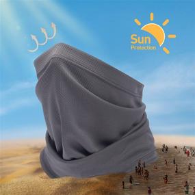 img 2 attached to Summer Scarf Gaiter Windproof Anti Dust Women's Accessories