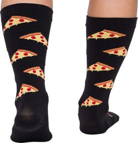 img 2 attached to 🍕 LISH Pizza Print Wide Calf Compression Socks - Graduated 15-25 mmHg Knee High Food Theme Plus Size Support Stockings (Black