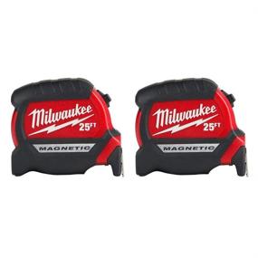 img 2 attached to 📏 Enhanced Precision with Milwaukee 48 22 0125G Magnetic Measure 2 Pack