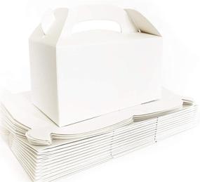 img 2 attached to 🎁 MintieJamie Pack of 24 Premium Grade Plain White Party Favor Boxes – Thicken Material Kids Goodie Box for Birthday, Shower, Events