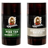 dr. squatch pine tar + birchwood breeze natural deodorant for men - aluminum free (2.65 oz, 2 pack) logo