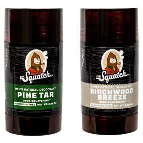 img 4 attached to Dr. Squatch Pine Tar + Birchwood Breeze Natural Deodorant for Men - Aluminum Free (2.65 oz, 2 Pack)