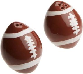 img 1 attached to 🏈 DII Game Day Salt and Pepper Shakers – Perfect Seasoning for Sports Fans, One Size, Brown