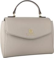 women's leather crossbody shoulder handbag with 👜 satchel design - ideal for handbags & wallets logo