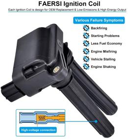 img 2 attached to Катушка зажигания FAERSI в упаковке из 8 шт. № UF504, C1526 - замена для Jeep V8 5.7L 6.1L 6.4L - Chrysler 300, Aspen & Dodge Challenger, Charger, Durango, Magnum, Ram & Commander и другие, 2005-2016