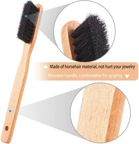 img 3 attached to 🌟 Enhance Your Silver's Shine with YoungJoy 3 Pc Horsehair Silver Brush Detailing Set & Care Kit – Set A!