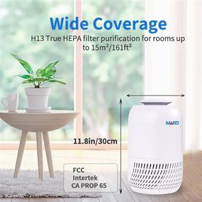 img 2 attached to 💨 MAIRDI Home Bedroom Air Purifier - H13 True HEPA Filter, 3-Stage Carbon Filtration, Portable Small Room Air Cleaner for 99.975% Removal of Smoke, Dust, Odor - No Ozone