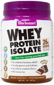 img 4 attached to Bluebonnet Nutrition Whey Protein Isolate Powder - Grass Fed, 26g Protein, No Sugar, Non GMO, Gluten & Soy Free - 1lb Chocolate