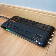 🔌 echogear 12-outlet surge protector power strip - maximum 3420j surge protection - perfect for safeguarding computer or gaming systems - includes 2 coax connectors & wall mounting slots logo
