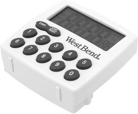 img 3 attached to ⏲️ White West Bend Digital Magnetic Kitchen Timer with Large Display, Electronic Alarm, and Easy-to-Read Features