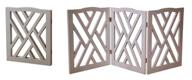 🐾 3-section foldable solid wood crisscross pet gate - indoor/outdoor and adjustable logo