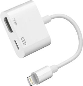 img 4 attached to Apple MFi Certified Lightning to HDMI Adapter for iPhone, iPad - 1080p Sync Screen HDMI Connector Cable (iPhone 12/11/SE/XS/XR/X/8 7 Compatible) - Ideal for HDTV, Projector, Monitor