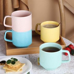 img 2 attached to Adewnest Stackable Coffee Mugs Set: Space-Saving and Stylish Drinkware