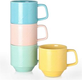 img 4 attached to Adewnest Stackable Coffee Mugs Set: Space-Saving and Stylish Drinkware