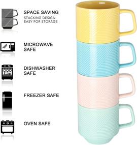 img 3 attached to Adewnest Stackable Coffee Mugs Set: Space-Saving and Stylish Drinkware