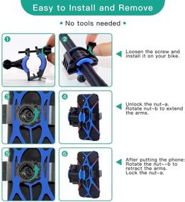 img 2 attached to Крепление для телефона на велосипед LATSKGN Universal - кронштейн с поворотом на 360° для iPhone/Samsung - комплект из 3-х петель