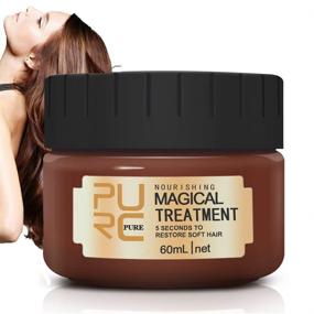 img 4 attached to 🌿 Miraculous Hair Treatment Mask: Professional Roots Repair, 5 Sec Soft Hair Restoration | Deep Conditioner for Dry & Damaged Hair - 60ml