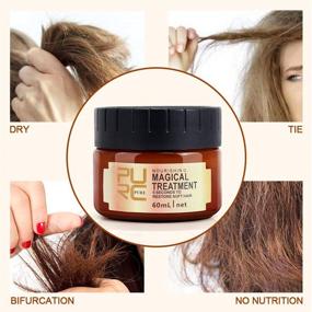img 1 attached to 🌿 Miraculous Hair Treatment Mask: Professional Roots Repair, 5 Sec Soft Hair Restoration | Deep Conditioner for Dry & Damaged Hair - 60ml