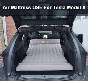 img 3 attached to 🚗 Высокопрочный воздушный матрас для заднего сиденья Tesla Car Air Mattress, кровать для поездок и кемпинга, надувная мягкая покрышка для автомобилей SUV, портативная, с насосом для надувания, модели S/X/3/Y.