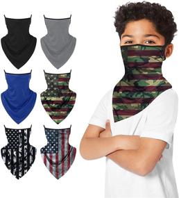 img 4 attached to Stay Warm and Protected: Reusable Triangle Covering Balaclava for Girls in Cold Weather