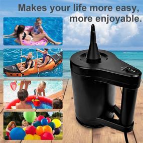 img 3 attached to 🎈 WEEFEESTAR Electric Air Pump - 2 in 1 Quick Inflator Deflator for Inflatables, Balloons, Pool Floats, Air Mattresses, and More - 350W Air Pump with 5 Nozzles - Perfect for Party Decorations!