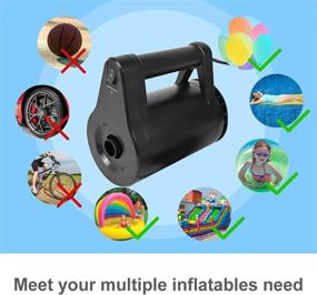 img 1 attached to 🎈 WEEFEESTAR Electric Air Pump - 2 in 1 Quick Inflator Deflator for Inflatables, Balloons, Pool Floats, Air Mattresses, and More - 350W Air Pump with 5 Nozzles - Perfect for Party Decorations!