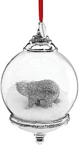 img 1 attached to 🌍 Lenox Reed & Barton North Pole Bound Polar Bear Snow Globe Ornament - Multi-Colored, 0.50 LB