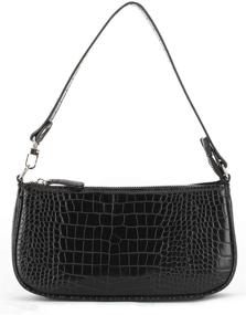 img 4 attached to IBIZA VIBE Crocodile Leather Shoulder Women's Handbags & Wallets in Shoulder Bags